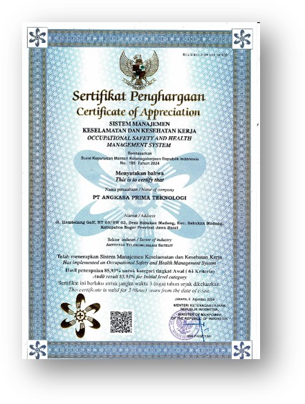 Kemnaker RI certificate
