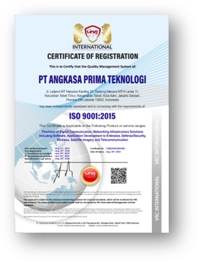 ISO 9001:2015 certificate